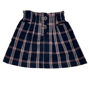 Zara Kids/Girl Blue Plaid Skirt Elastic Waist and  Pockets size 8